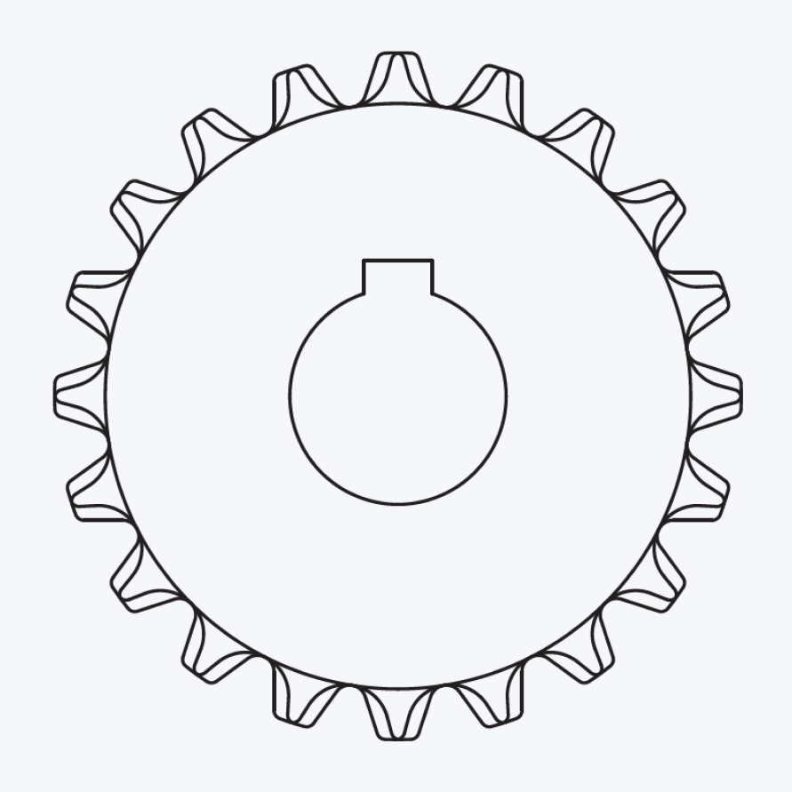 Схема звезды для круглого вала со шпоночным пазом